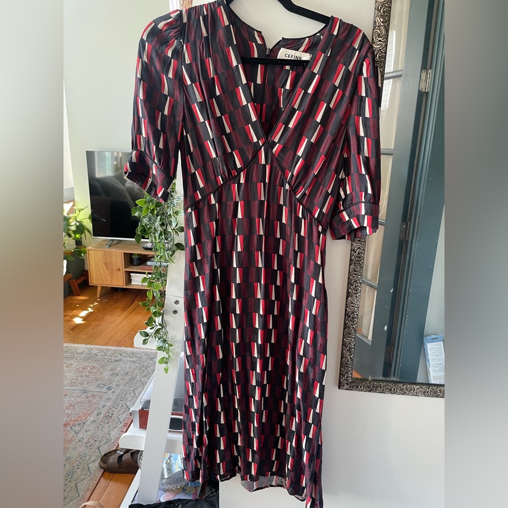 Cefinn Geometric Midi Dress